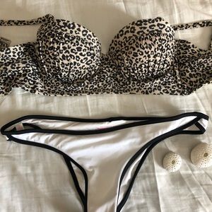 Leopard push-up bikini top